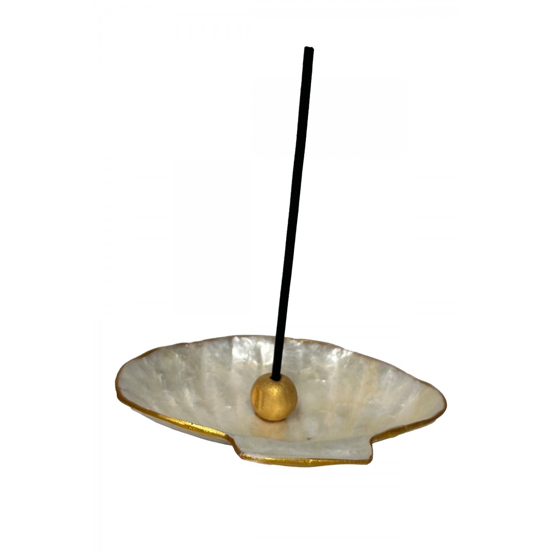 İstiridye formunda el yapımı sedef tütsülük