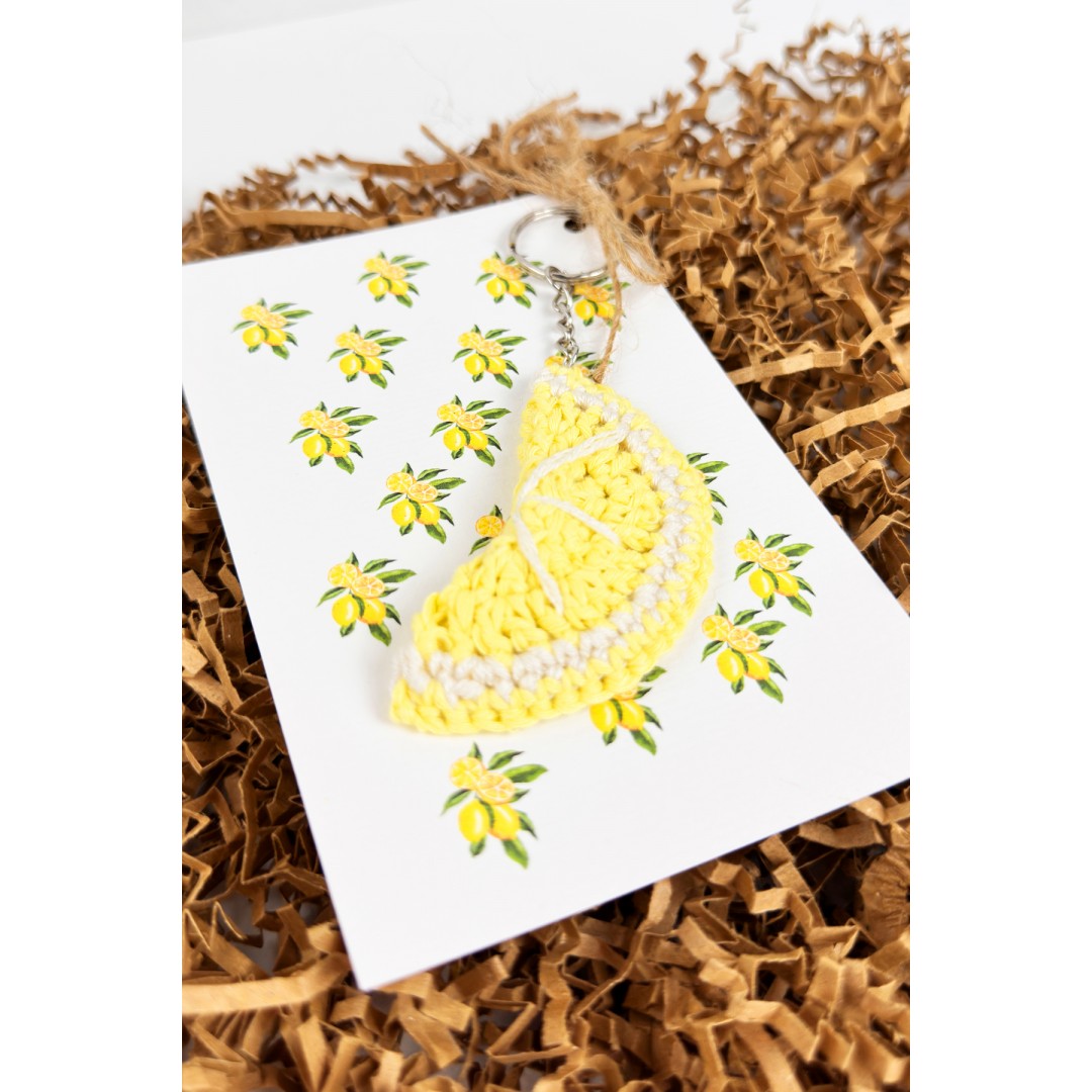 EL Örgüsü Amigurumi Limon Şeklinde Anahtarlık Asafora