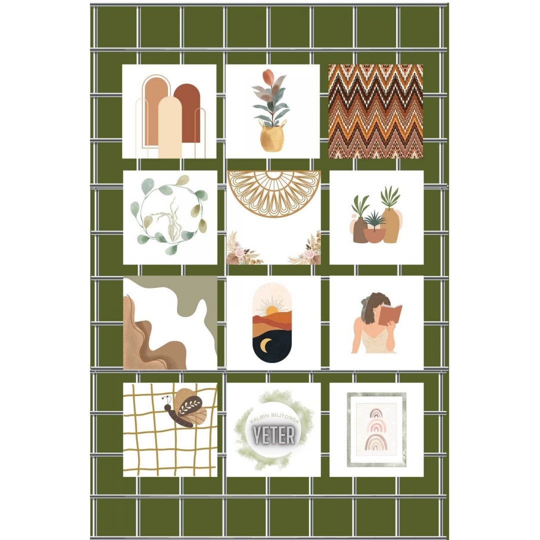 12 Adet Pano için Motivasyon Kartları