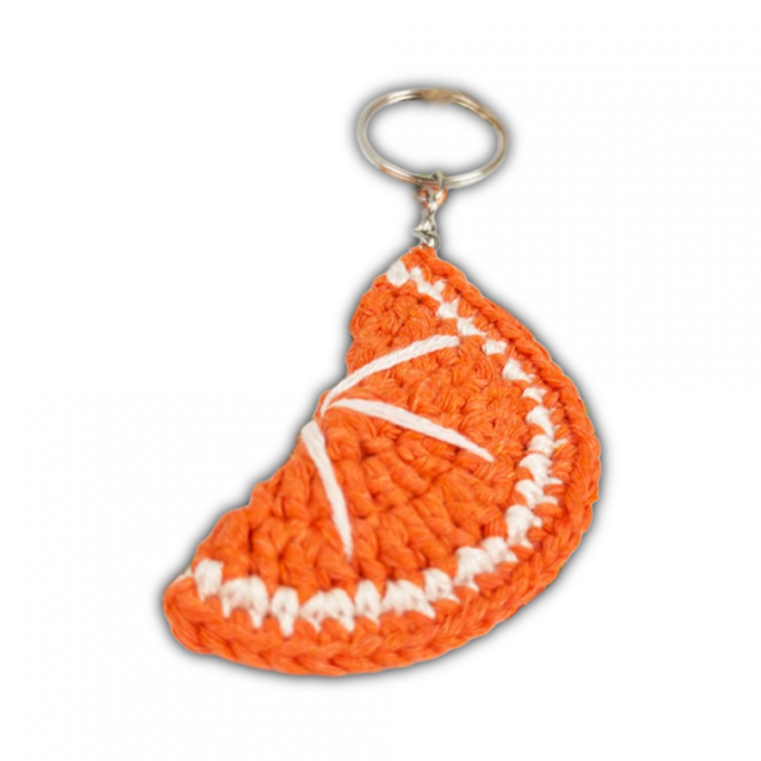 El Örgüsü Amigurumi Portakal Şeklinde Anahtarlık Asafora