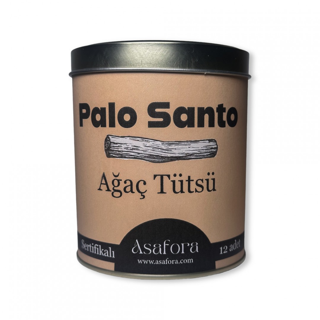 Palo Santo Peru Ağaç Tütsü 12 Adet (100-110 GR, SERTİFİKALI) Metal Saklama Kutulu